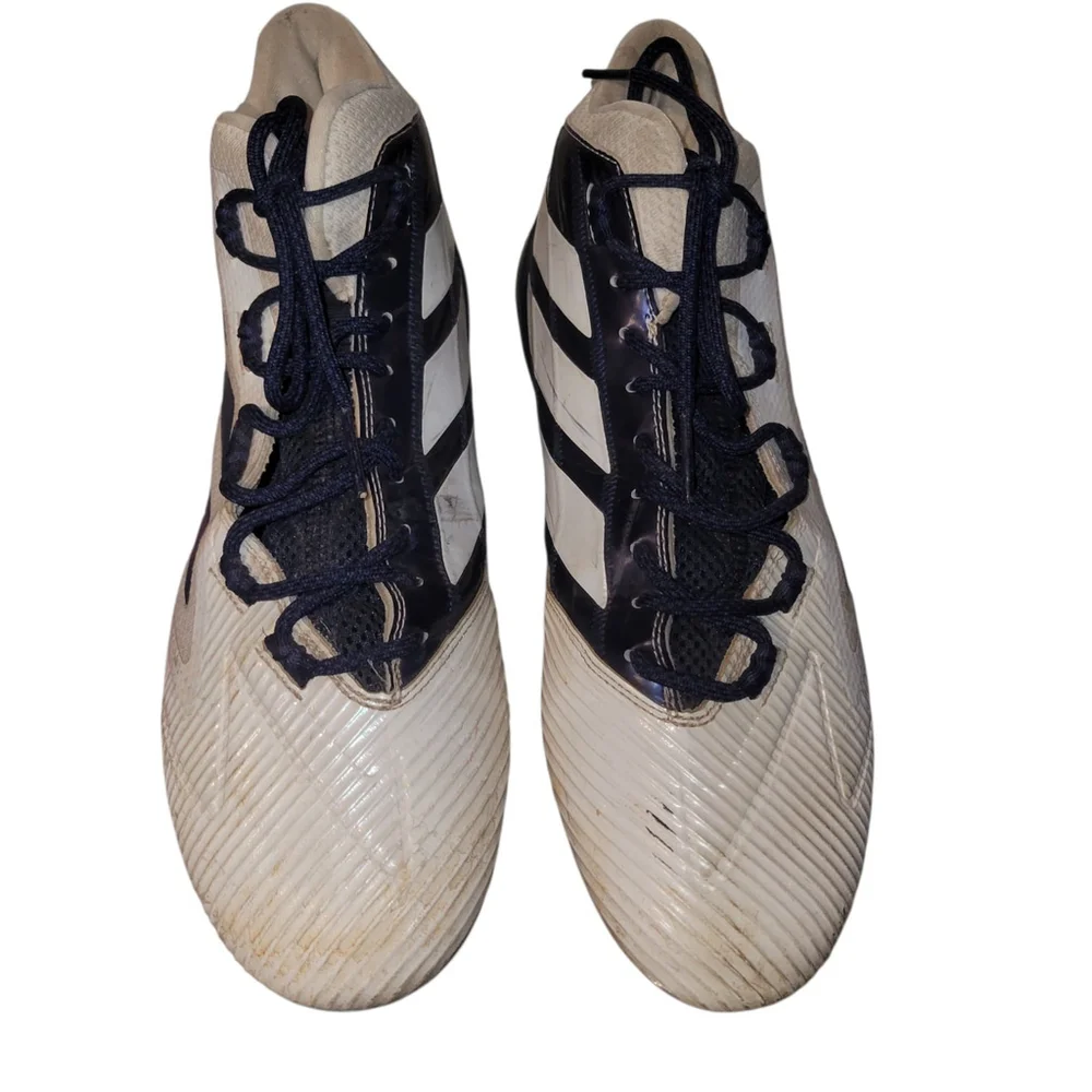Adidas Freak Carbon Football Cleats White Navy Blue Men's Size 12